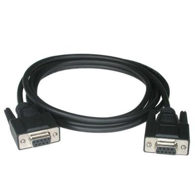 0.5m DB9 F/F Null Modem Cable - Black